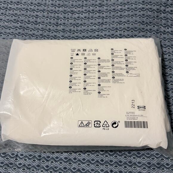 IKEA Lill Sheer Curtain Panels White Polyester Netting Set of 2 98x110" NEW - Picture 2 of 8